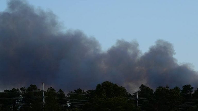  Yesterday Shawn Wainwright posted this photo to JSHN saying this was the view over the woods behind Silver Ridge apartments in Toms River. 