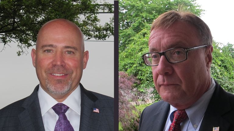  Tom MacArthur (left), Steve Lonegan (right) are running for the Republican nomination for the 3rd Congressional District in N.J. (Phil Gregory/WHYY) 