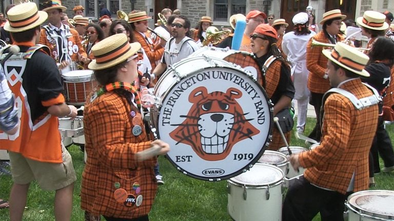  The Princeton University Band performs a pop-up concert as part of this weekend's reunion activities. (Photo courtesy of Evelyn Tu) 