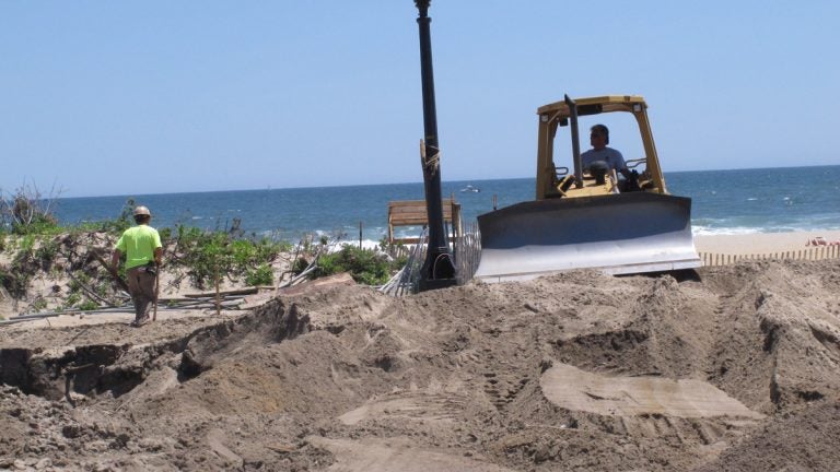  The boardwalk in Ocean Grove N.J. is being rebuilt this month. It was damaged during Sandy. (AP Photo/Wayne Parry) 