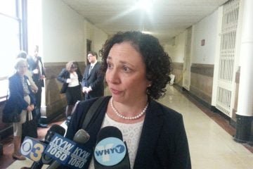  Marian Schneider represents voters in the case (Tom MacDonald/WHYY) 