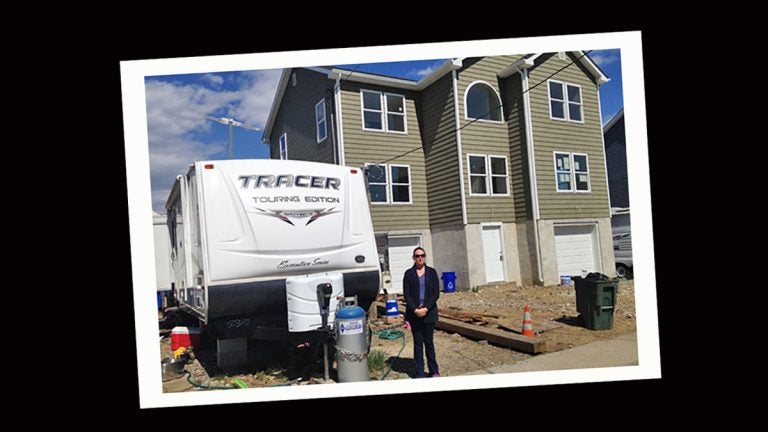  Andrea Kassimatis and her family of five are still living in a 37-foot trailer as they wait for contractors to finish building their new home. 