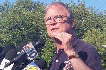  Robert Sumwalt of the National Transportation Safety Board said the engineer of the Amtrak train that derailed Tuesday night will speak with investigators. (Tom MacDonald/WHYY) 