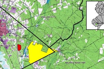  Under the plan the area in red would be open to development and in exchange the yellow area would become protected open space. 