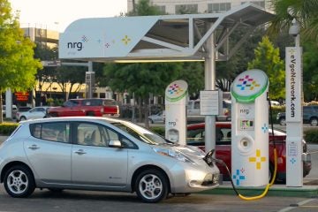 One of NRG's specialties is electric car charging stations. (Photo courtesy of NRG) 