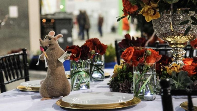  Head to the Philadelphia Flower Show to check out this year's Disney theme. Here, Flowers by David created a 'Ratatouille' inspired design. (Kimberly Paynter/WHYY) 