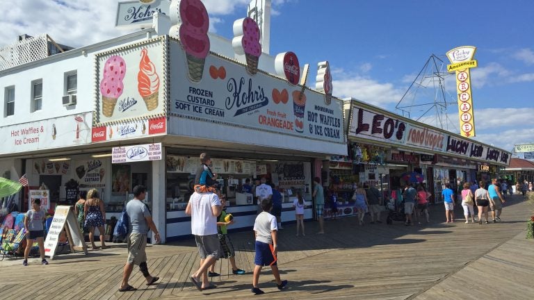 On the boardwalk in  Seaside Heights