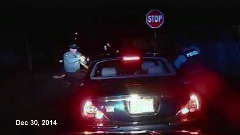 Dashcam image shows the moment before Bridgeton police open fire on passenger Jerame Reid. (Bridgeton police)