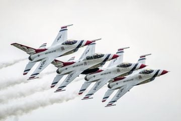 U.S. Air Force Thunderbirds will appear at the 2016 air show at McGuire-Dix-Lakehurst base. (Photo courtesy of JB MDL)