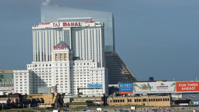 The Taj Mahal is located on Atlantic City's Boardwalk. (Alan Tu/WHYY)