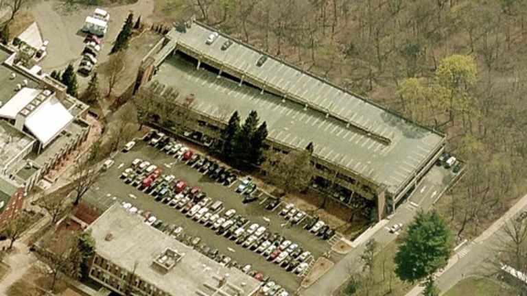 Douglass Parking at Rutgers University in New Brunswick. (Image via Bing Maps)