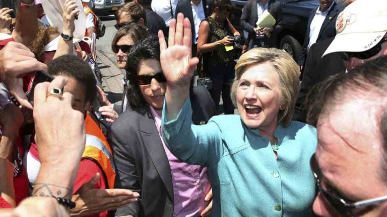 Hillary Clinton at her Atlantic City campaign stop on July 6