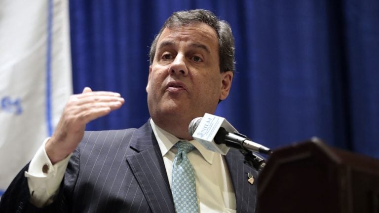 Gov. Chris Christie during the New Jersey League of Municipalities annual luncheon