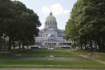 Shown is the Pennsylvania Capitol building Wednesday