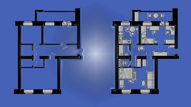 Blueprint of a 1-bedroom apartment. (Big Stock File photo)