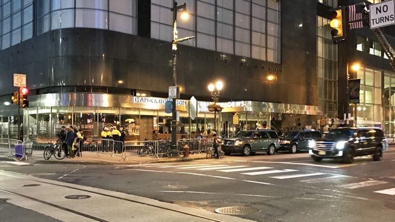 President Trump and British Prime Minister Theresa May will address congressional Republicans at the Loews hotel in Philadelphia. (Jared Lowe/WHYY)