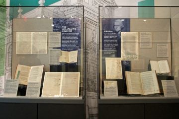 The Constitution Center's Religious Liberty exhibit uses official documents to trace the evolution of the notion of religious liberty in America. (Emma Lee/WHYY)
