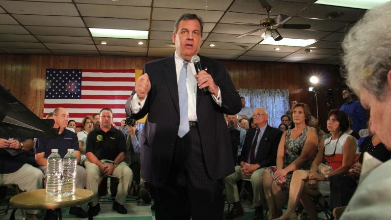 Gov. Chris Christie promotes his school funding formula at a forum in Bordentown