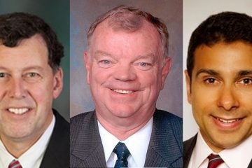  (From left) State Rep. Scott Petri, Andy Warren, and Dean H. Malik are running as Republican candidates for an open congressional seat in Bucks County.  