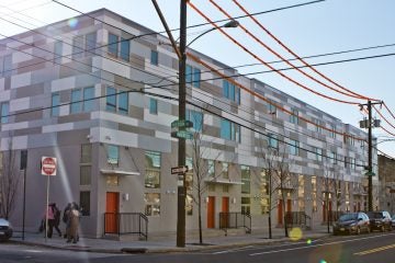 4050-housing-artists-1-of-1-2 The 4050 Apartments in West Philadelphia offer low income housing with a preference to artists. (Kimberly Paynter/WHYY)