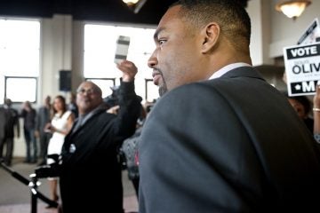  Doug Oliver discussed the applicability of Jay Z lyrics to what he's learned about Philly politics. (Bas Slabbers/for NewsWorks) 