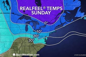  Yes, it's cold. [Image: AccuWeather.com]  