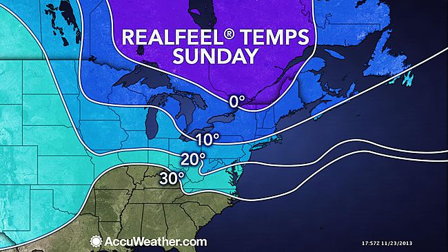  Yes, it's cold. [Image: AccuWeather.com]  