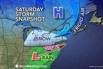  AccuWeather.com's current forecast depiction.  