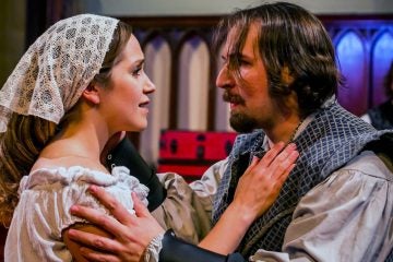  Rachel Camp, Adam Altman and in the background at right, Chris Fluck in the Philadelphia Artists' Collective production of 'The Fair Maid of the West.' (Photo courtesy of Ashley LaBonde)  