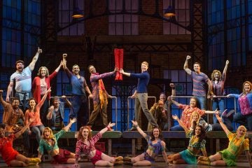  The cast of the 'Kinky Boots' national tour, at the Forrest Theatre. (Photo courtesy of Matthew Murphy) 