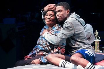  Catrina Ganey and Curtiss Cook Jr. in Philadelphia Theatre Company's production of 'brownsville Song.' (Photo courtesy of Paola Nogueras)  