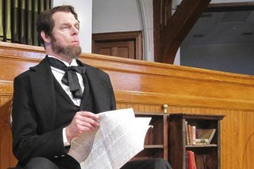  Tom Byrn as Abraham Lincoln in East Lynne Theater Company's production of 'Mr. Lincoln.' (Photo courtesy of Gayle Stahlhuth) 