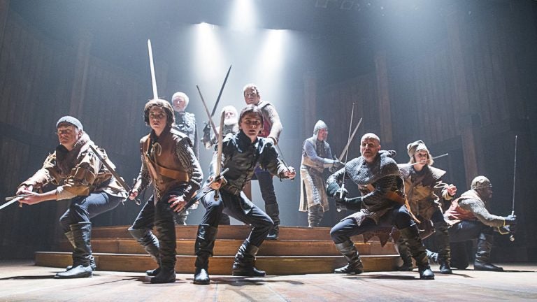  The ensemble of 'Henry V,' produced by the Pennsylvania Shakespeare Festival. (Photo courtesy of Lee A. Butz) 