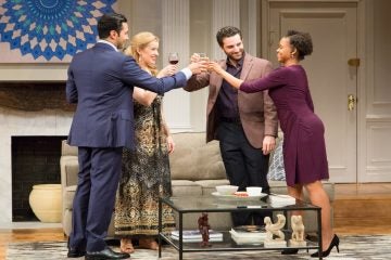  In Philadelphia Theatre Company's production of 'Disgraced,' from left: Pej Vahdat, Monette Magrath,Ben Graney and Aimé Donna Kelly. (Photo courtesy of Mark Garvin) 