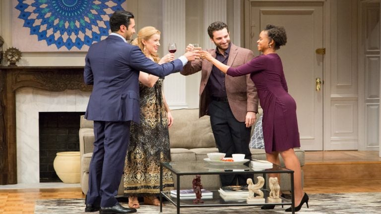  In Philadelphia Theatre Company's production of 'Disgraced,' from left: Pej Vahdat, Monette Magrath,Ben Graney and Aimé Donna Kelly. (Photo courtesy of Mark Garvin) 