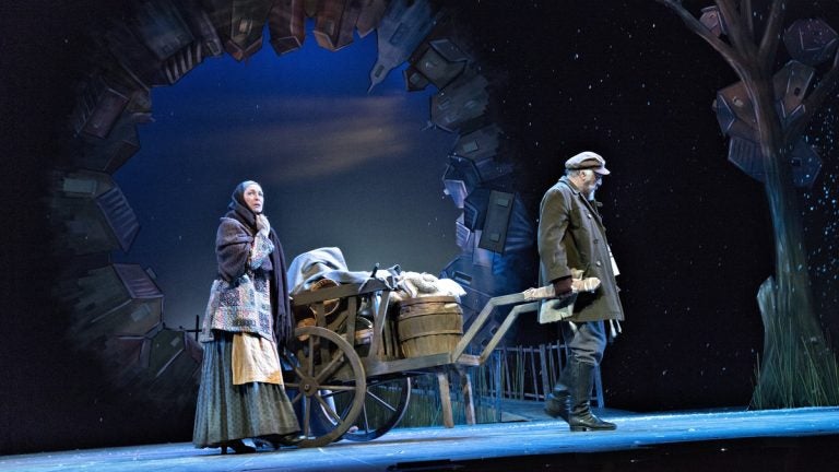  Joe Vincent as Tevye and Anne Kanengeiser as his wife in the Pennsylvania Shakespeare Festival production of 