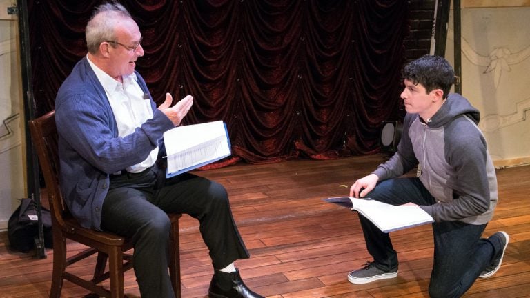  Bill Van Horn and Davy Raphaely in  'A Life in the Theatre' at Walnut Street Theatre’s Independence Studio on 3. (Photo courtesy of Mark Garvin) 