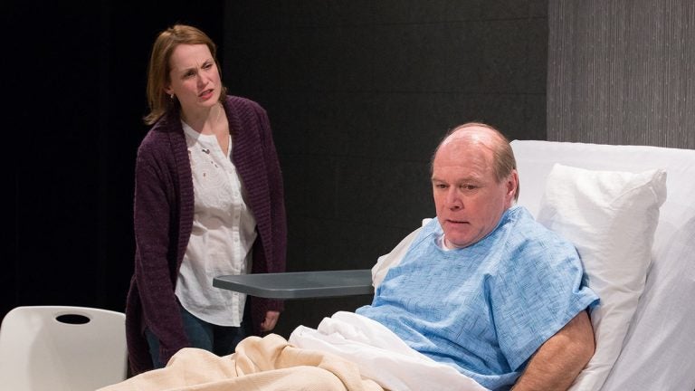  Julianna Zinkel and Craig Spidle  in Arden Theatre Company's production of Michael Hollinger's new play 'Under the Skin' -- one of a number of world premieres here during this second half of the theater season. (Photo courtesy of Mark Garvin)  