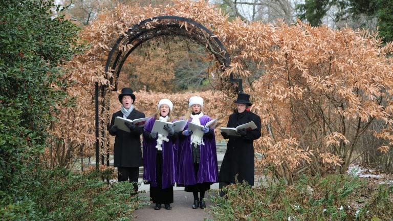  Carolers at Morris Arboretum. (Natavan Werbock/for NewsWorks) 