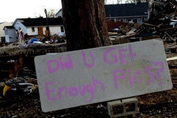  A scene in Union Beach on November 24, 2012. The Monmouth County municipality suffered considerable damage when Superstorm Sandy's storm surge came ashore. (Photo: Wavian via Flickr) 