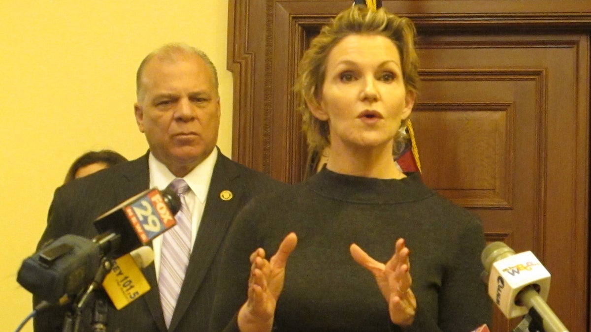 Senate President Steve Sweeney and Adele LaTourette