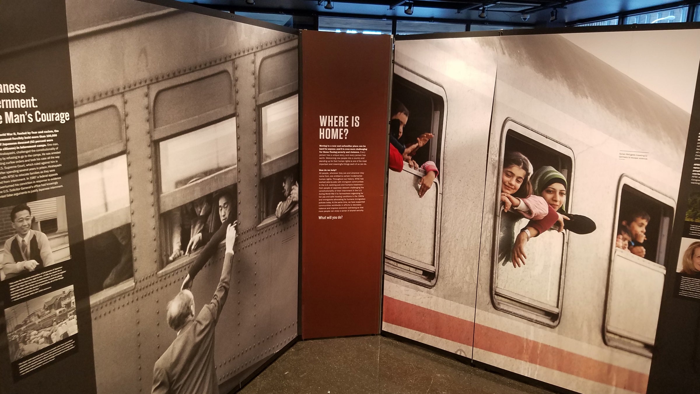 An interactive exhibit celebrating the 100th anniversary of the American Friends Service Committee premieres at the African American Museum in Philadelphia. (Peter Crimmins/WHYY)