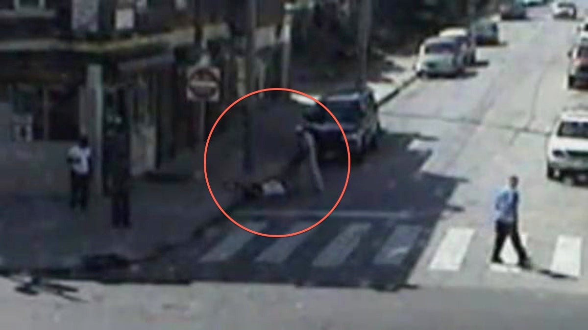  An image of the assault was captured by a police 