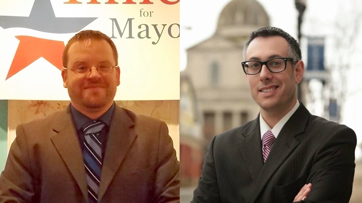  Democrat challenger Jason Imler (left) or Republican incumbent Matt Pacifico will become Altoona's first full-time mayor in 25 years.  (Images courtesy of the candidates) 