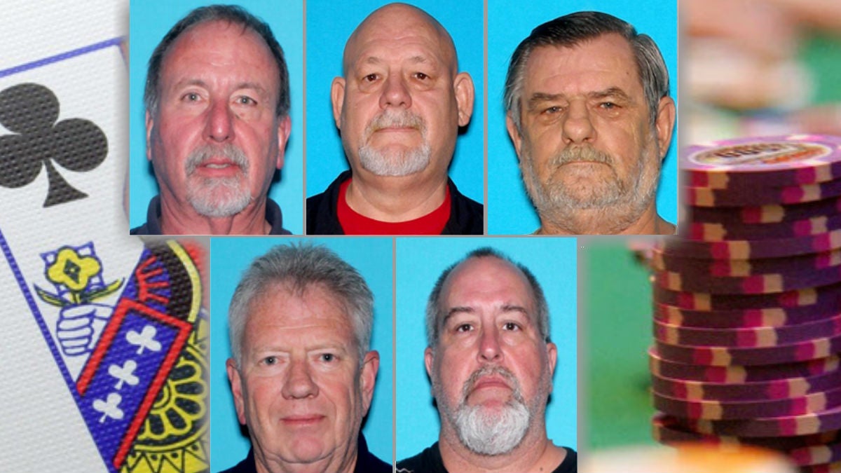 American Legion leaders accused of embezzling funds from their post include (in clockwise order starting top left) Samuel Mauger