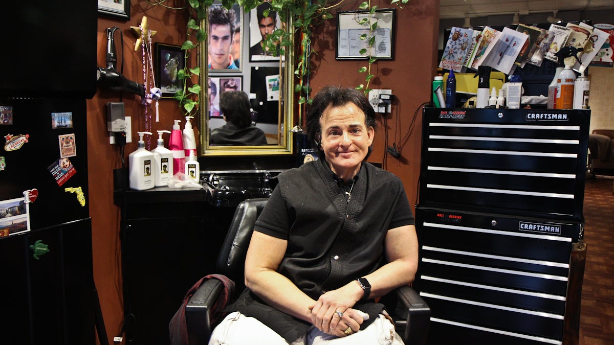  Anthony Parisio is the owner of Cut Salon in Center City, Philadelphia. (Kimberly Paynter/WHYY) 