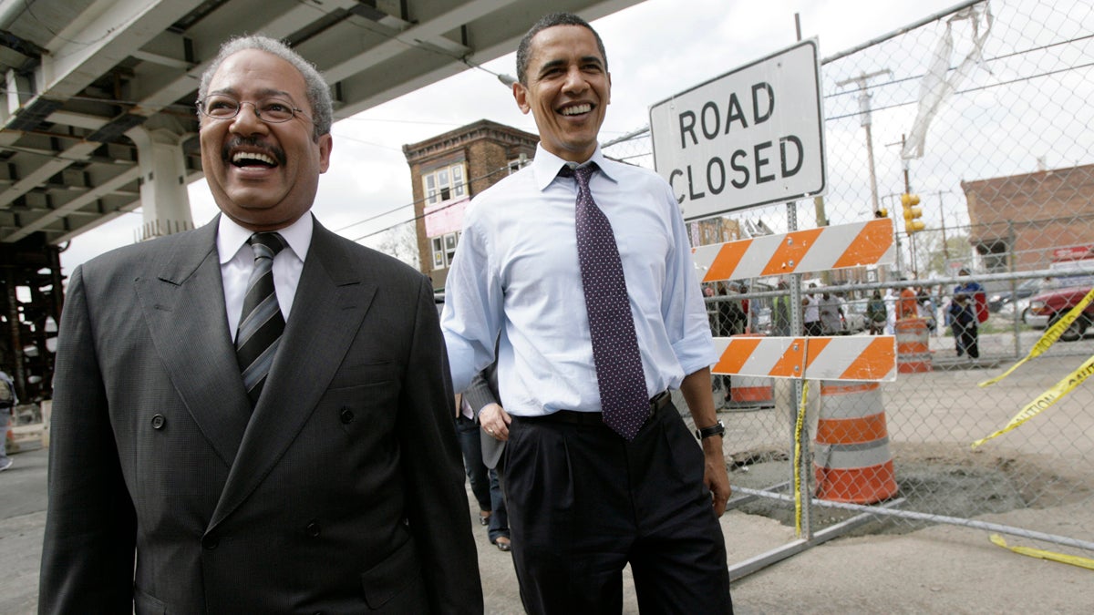  U.S. Rep. Chaka Fattah campaigns with Barack Obama in 2008 in Philadelphia. Fattah has serious reservations about Obama's Pacific Rim trade deal. (AP file photo) 