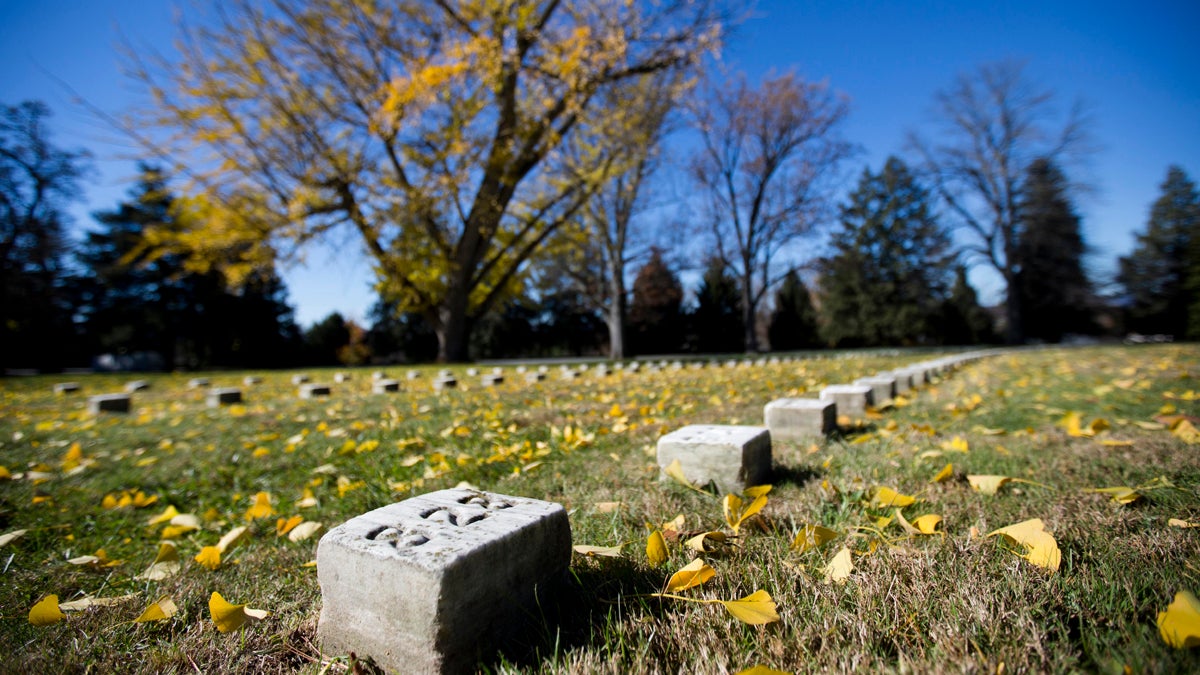  Grave markers line Soldiers' National Cemetery in Gettysburg, Pa. A skull, presumably that of a Civil War soldier, had been set for auction. After protests, the remains will be authenticated then buried in the cemetery. (AP file photo/Matt Rourke) 