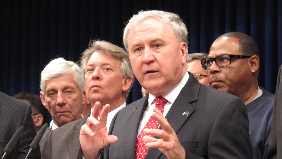  Republican state Sen. John Rafferty, second from right, plans to announce Wednesday he'll run for Pennsylvania attorney general next year. (AP fiel photo) 