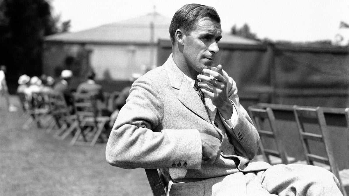  Bill Tilden watching a match in Chestnut Hill during the National Doubles Tennis matches in June 1925. (AP Photo) 